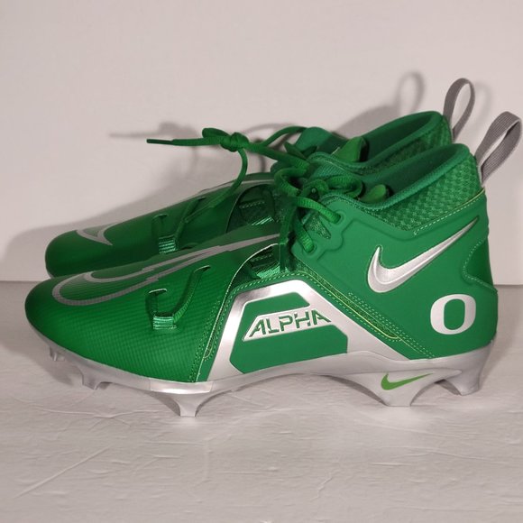 Nike Alpha Menace Pro 3 Oregon Ducks PE Green Cleats Men’s Sz 11 W [DH3358-300] - Picture 1 of 6